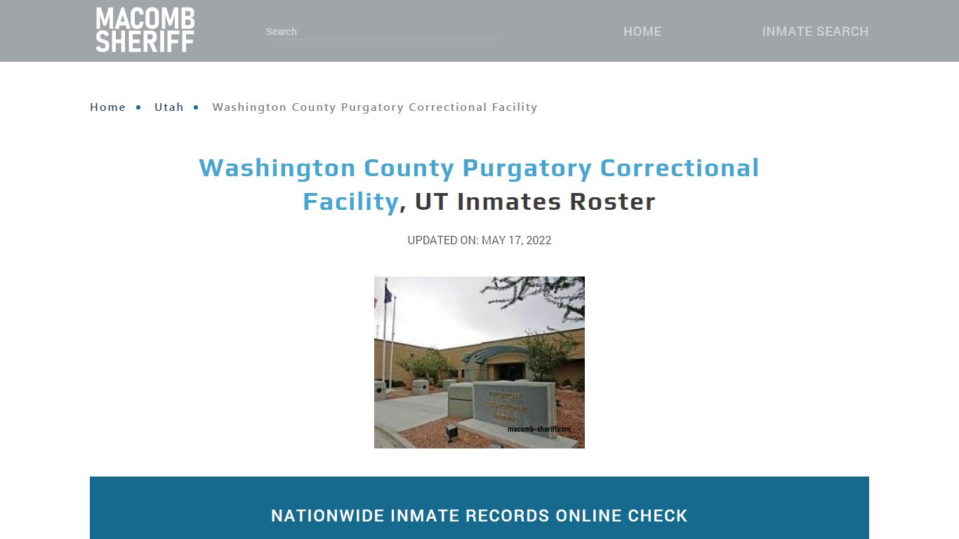 Washington County Purgatory Correctional Facility, UT Jail ...